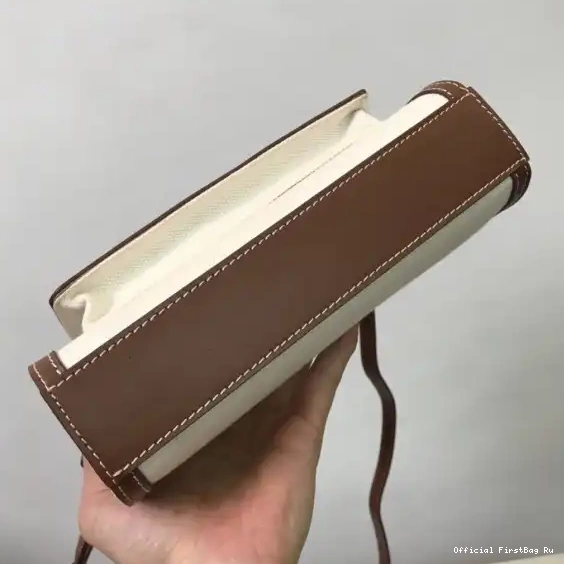 Official FirstBag Ru Pocket BURBERRY Mini Leather Bag Canvas and Two-tone 0524